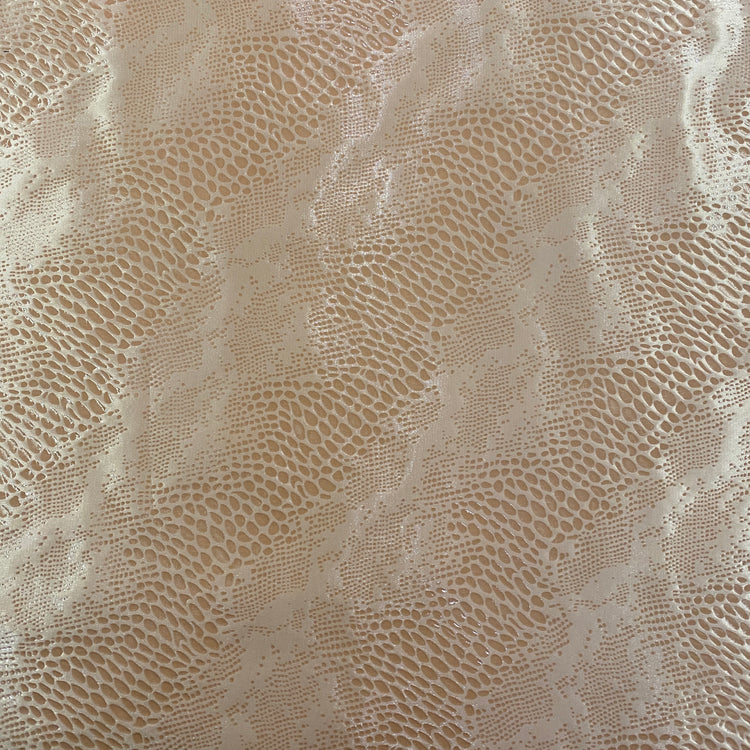 Reptile Foil Shimmer Satin - Sand