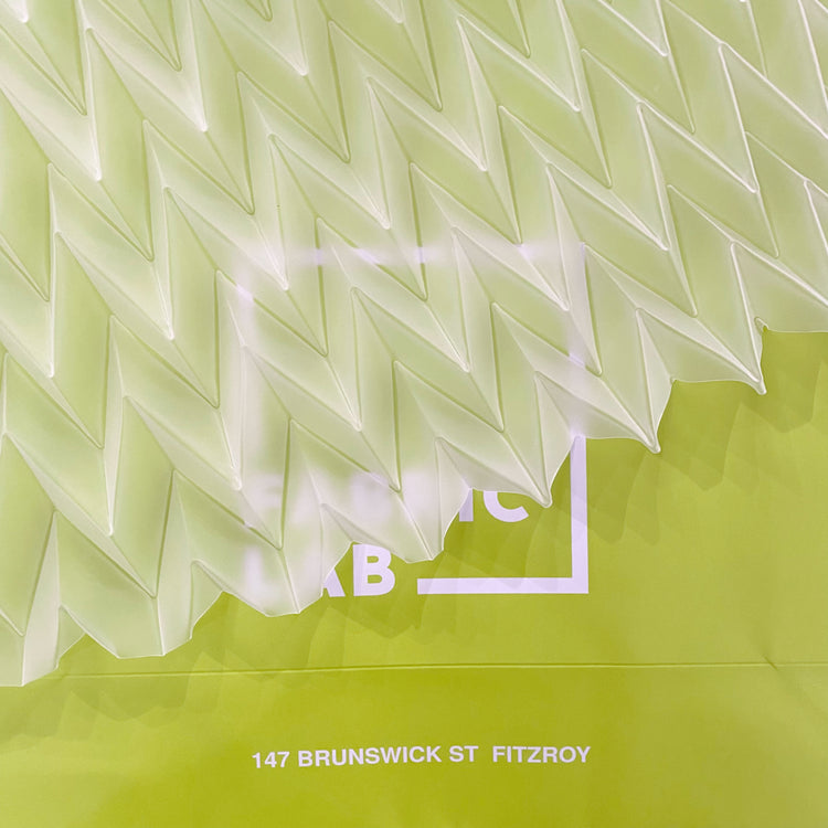 Chevron Pleated Translucent PVC - White