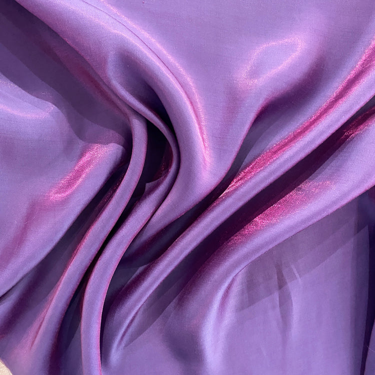 Glacé Shot Charmeuse - Medium Purple / Magenta