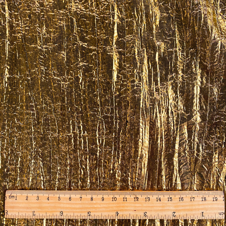 Creased Metallic Coated Chiffon - Gold