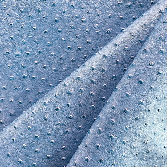 Faux Ostrich Leather - Medium Blue