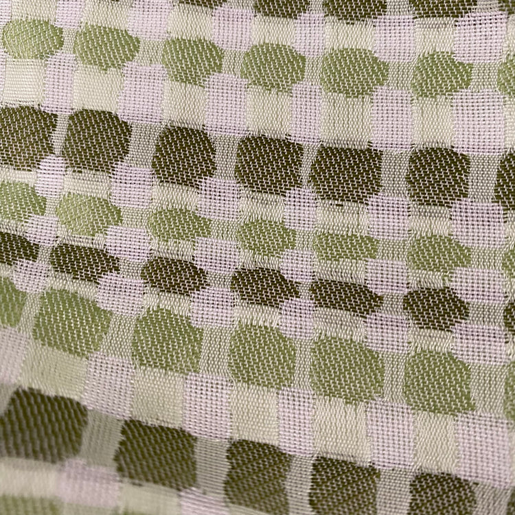 Organic Check Cotton/Poly - Olive/Pale Green