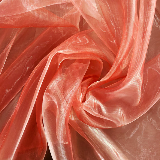 Liquid Steel Organza - Salmon
