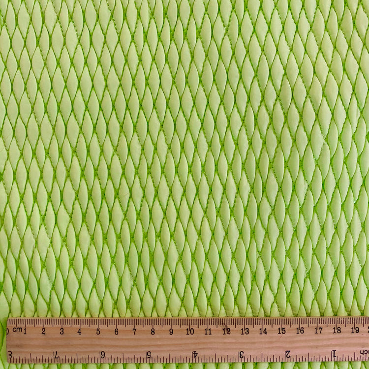 Harlequin Quilted Taffeta / Wadding - Citrus Green