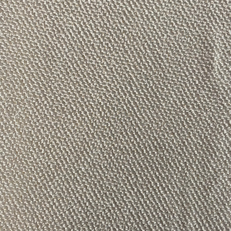 Cut Pile Chiffon - White / Gold