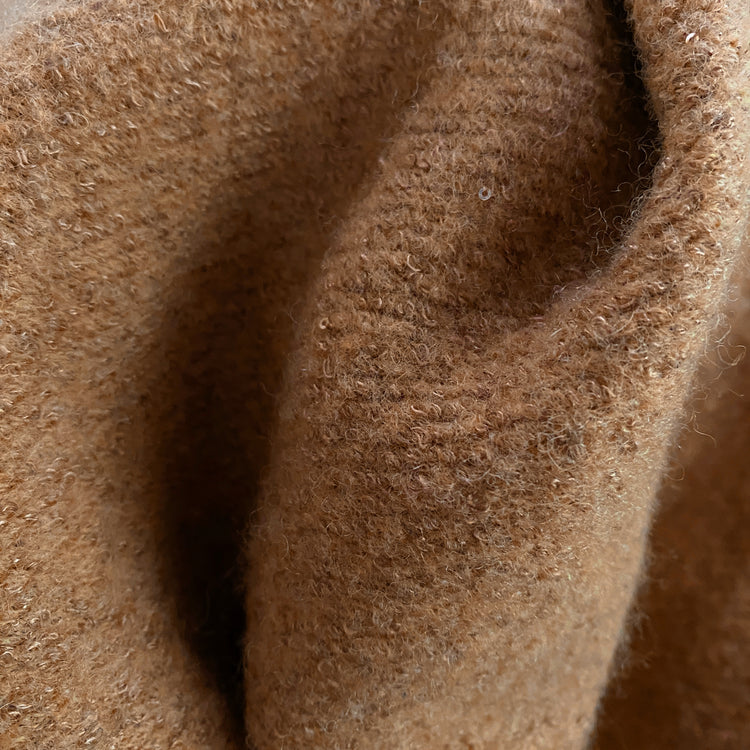 Micro Sequin Wool Bouclé - Caramel