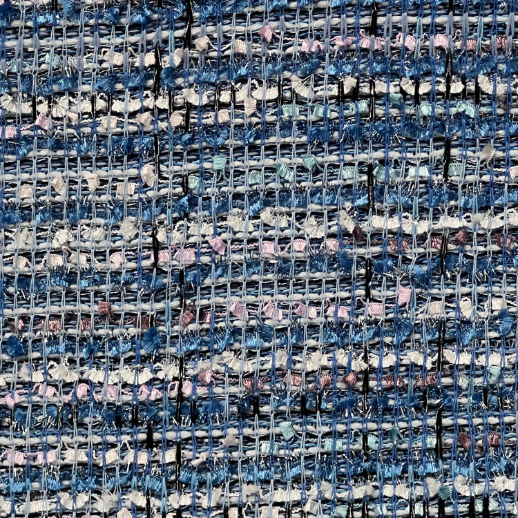 Fancy Yarn Knitted Tweed - Blue