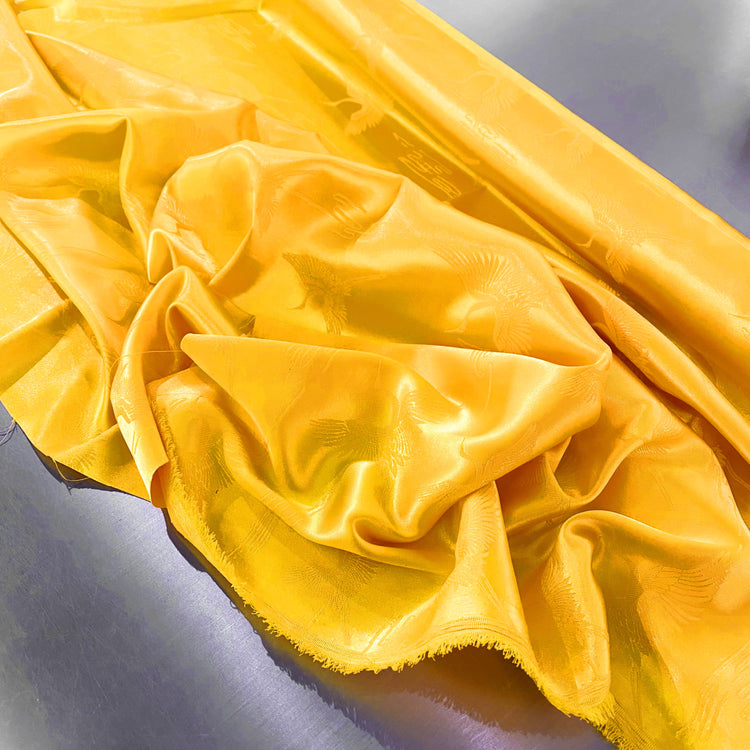 Crane Satin Silk/Poly Damask - Yellow