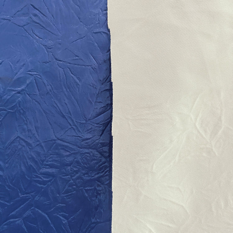 Creased Taffeta Bonded Jersey - Medium Blue
