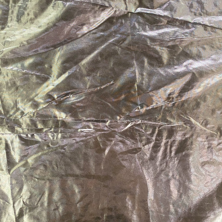 Metallic Foil Tissue Organza - Silver / Black