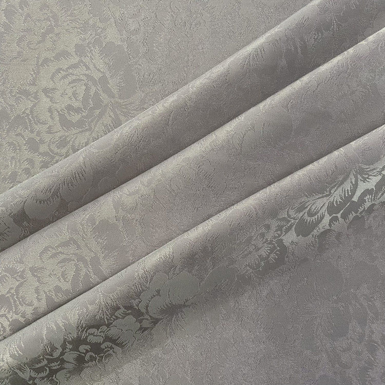 Satin Rose-field Damask - Silver