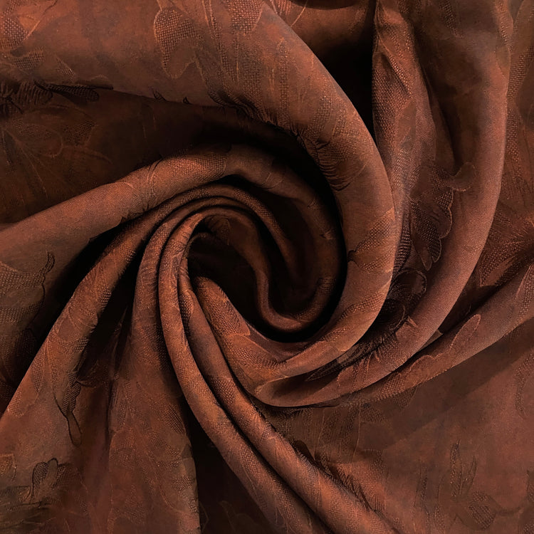 Nephrite & Ochre Double Printed Satin Jacquard - Yellow Green / Olive Drab