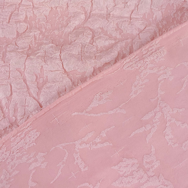 Crinkle Textured Cloqué - Pink