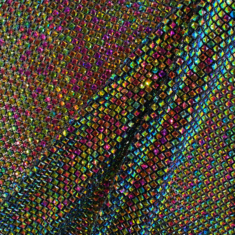 Crystal Glass Mesh - Iridescent / Black