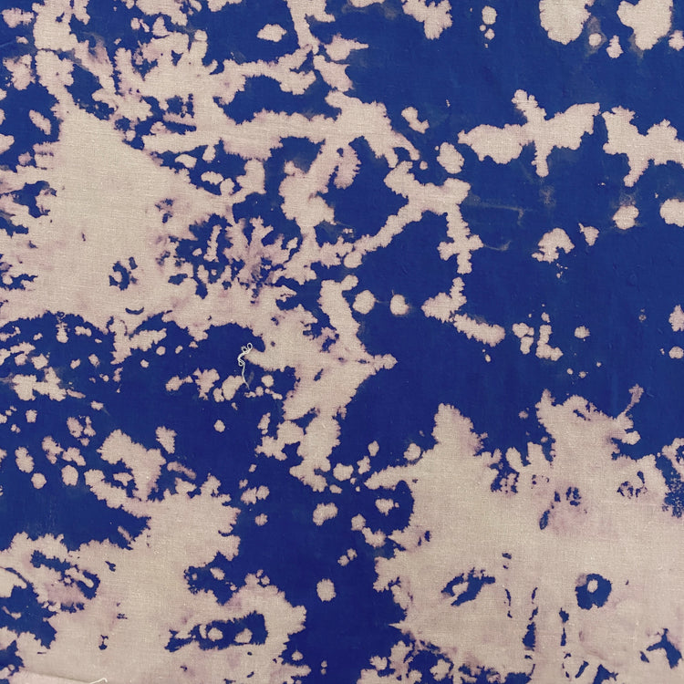 Pigmented Tie Dye Linen Poplin - Blue / White