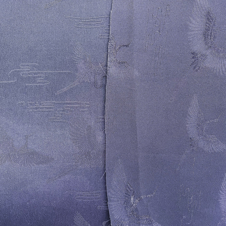 Crane Satin Poly/Silk Damask - Dark Steel Blue