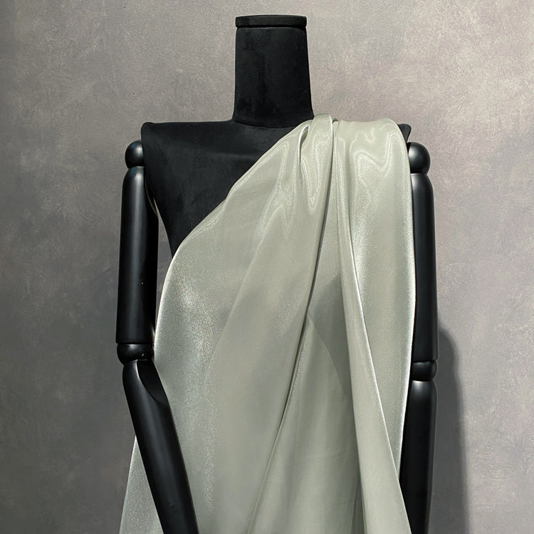 Pearlescent Satin Organza - Pale Green