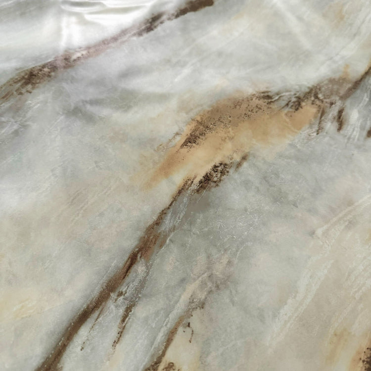 PVC - Wave Vein Marble Print - Wheat/Gainsboro