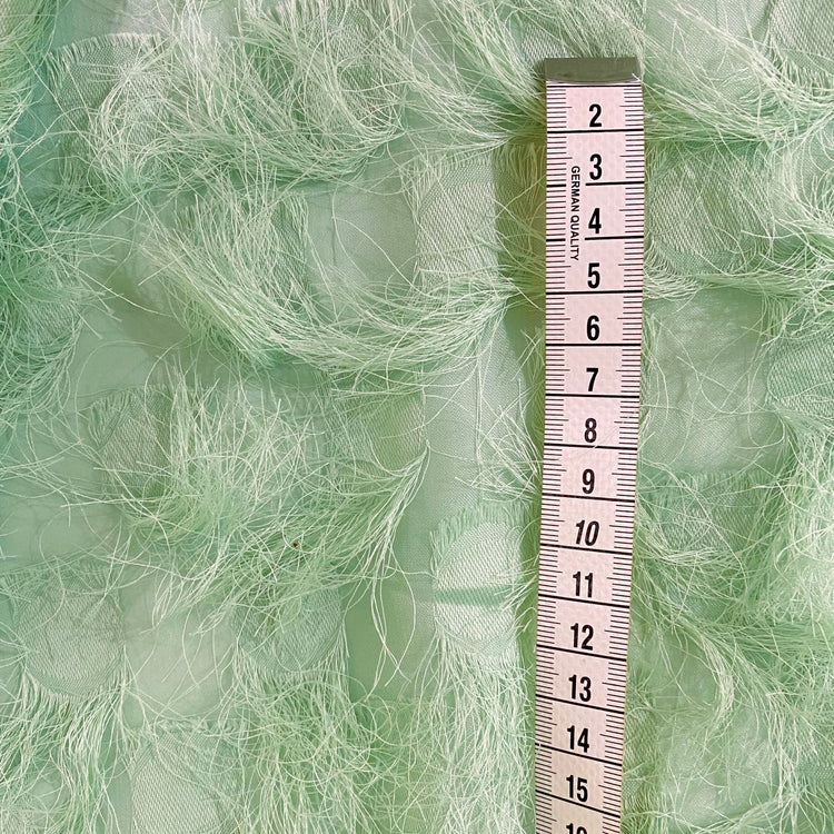 Dobby Fringed Chiffon - Pale Green