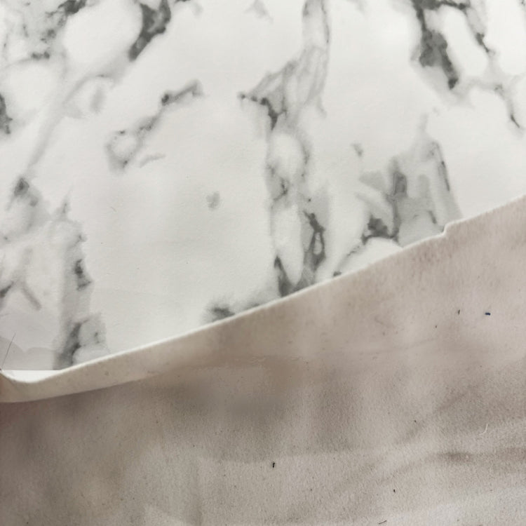 PVC - Marble Vein Printed - White/Smoke Grey
