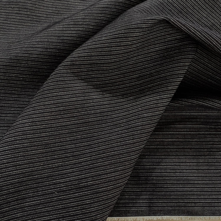 Bengaline Pinstripe Denim Blend- Dark Denim