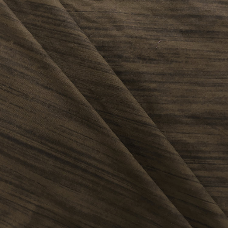 Brushstroke Striped Cotton Drill - Dark Khaki