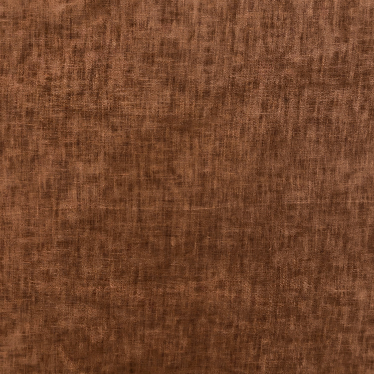 Mottled Dye Linen Cotton Blend - Chocolate / Sienna