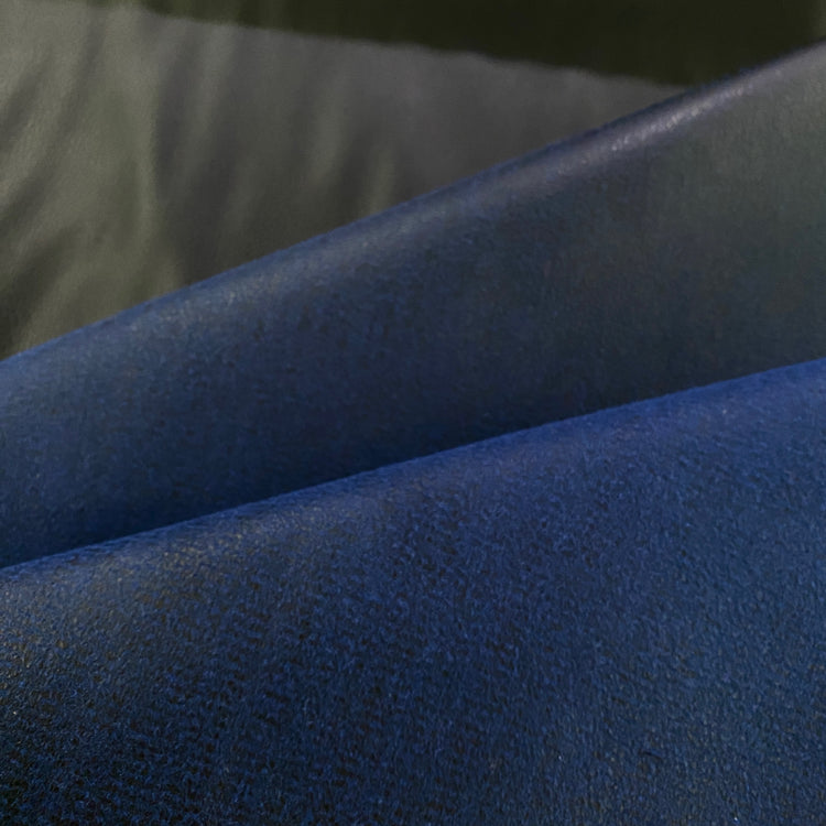 Felted Faux Leather - Black / Navy
