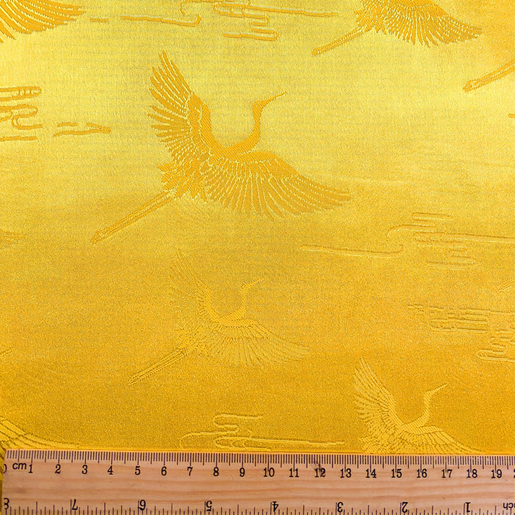 Crane Satin Silk/Poly Damask - Yellow