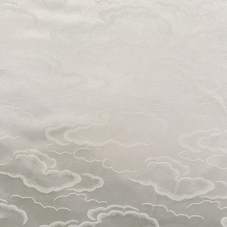 Gentle Clouds Satin Damask - Snow White
