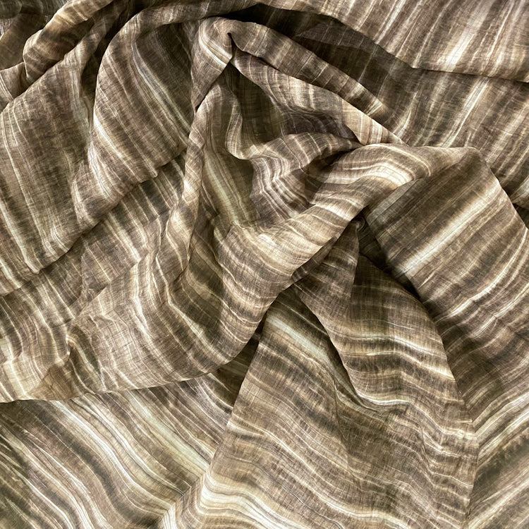 Nature Stripe Cotton Blend - Sienna / Cornsilk