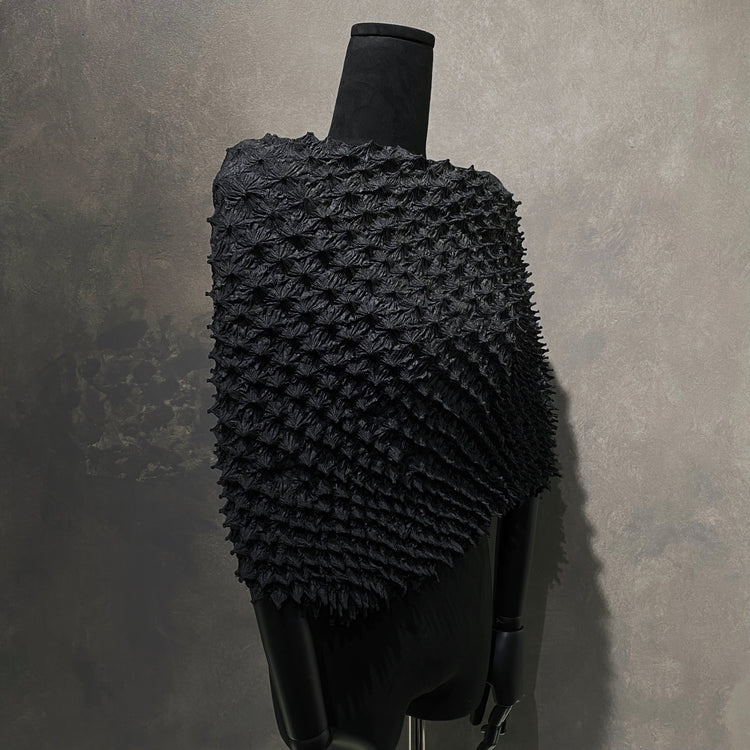 3D Shibori Spike Panel - Black