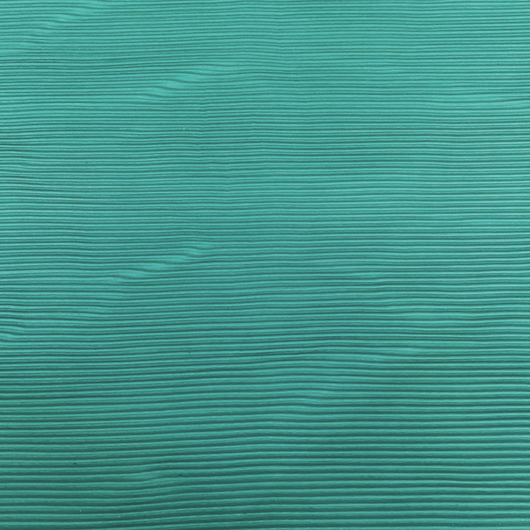 (Remnant) Accordion-Pleated Taffeta - Mid-Turquoise - 1.90m