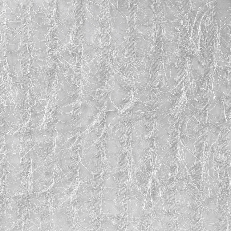 Fringe Striped Sheer Gauze - White