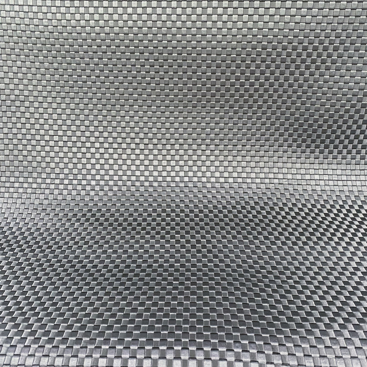 Satin Steel Checkerboard Basket Weave - Silver