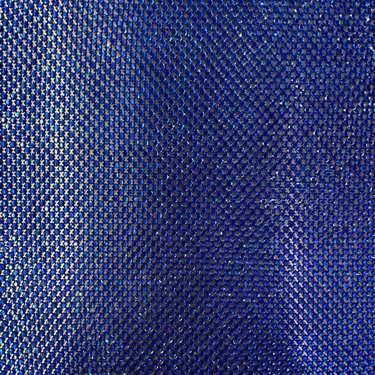 Square Glass Crystal Mesh - Blue