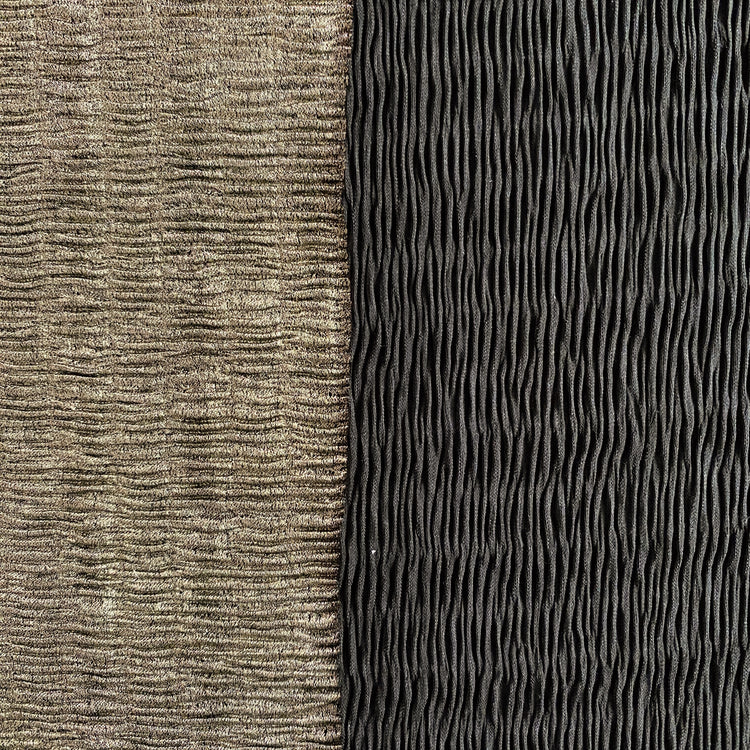 Shirred Look Plisse Metallic Satin - Platinum Gold