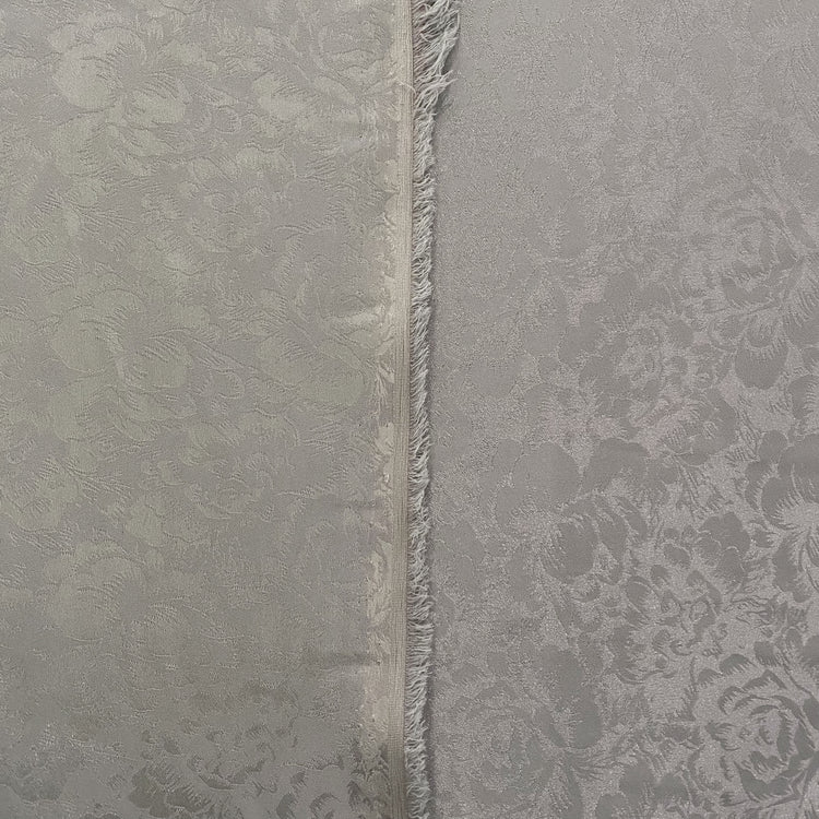 Satin Rose-field Damask - Silver