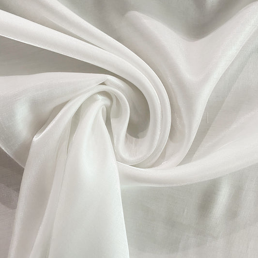 Liquid Shimmer Twill - White