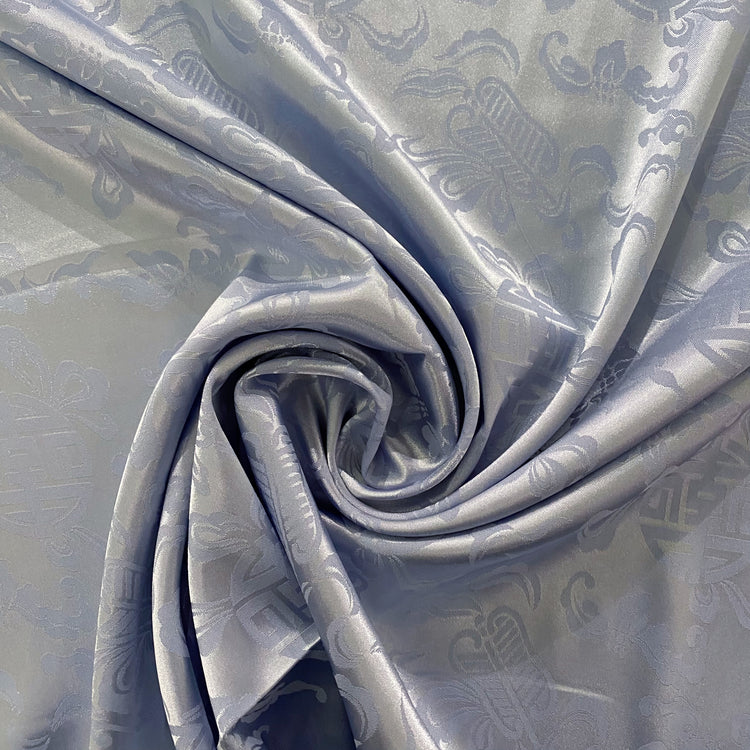 Feng Shui Silk Damask - Light Steel Blue