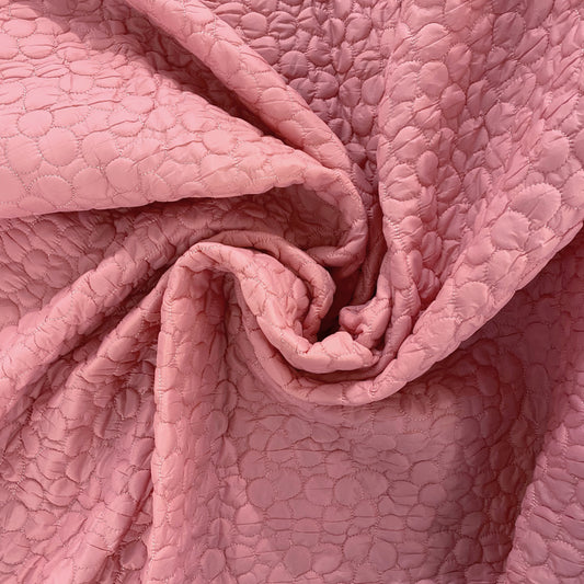 Forget-Me-Not Quilted Taffeta / Wadding - Pink