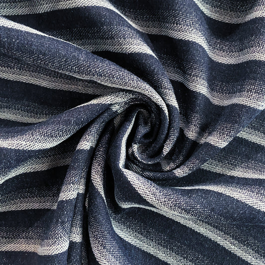 Gradient Stripe Denim - Indigo / White