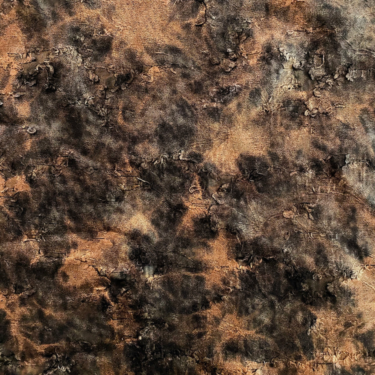 Metallic Cracked Distressed Jacquard - Copper / Dark Grey