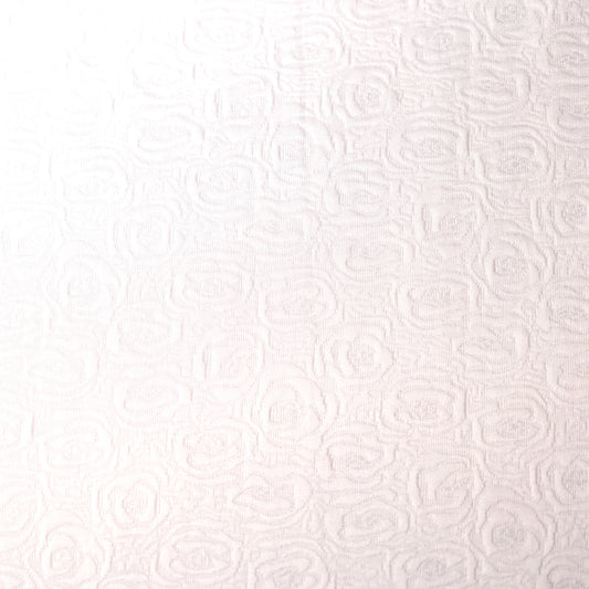 Fine Rose Damask - White