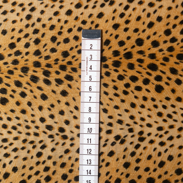 Cheetah Velour - Tan/Black