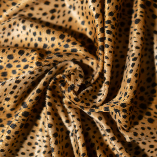 Cheetah Velour - Tan/Black