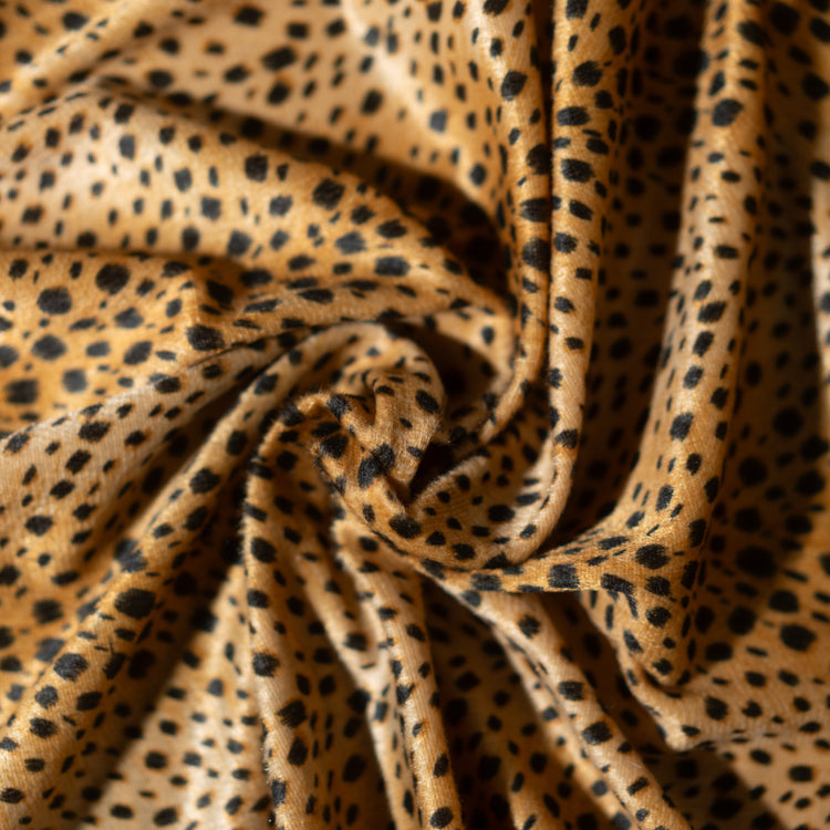 Cheetah Velour - Tan/Black