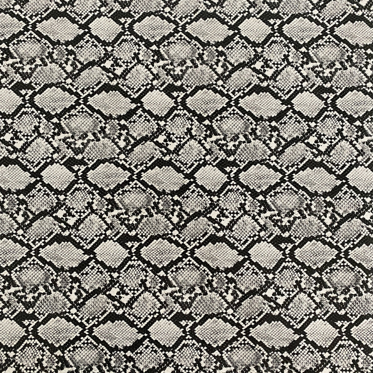 Snake Skin Faux Leather- Black and White
