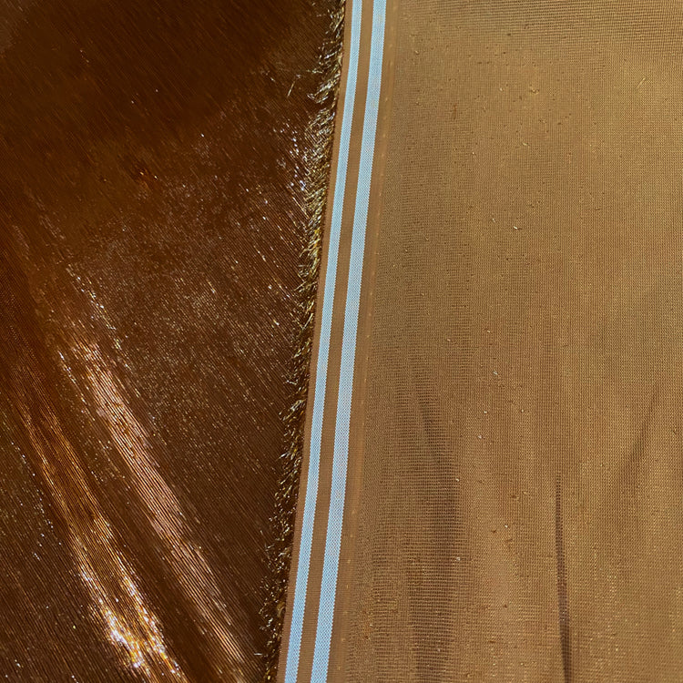 Brushed Metallic Long-pile Velvet - Copper