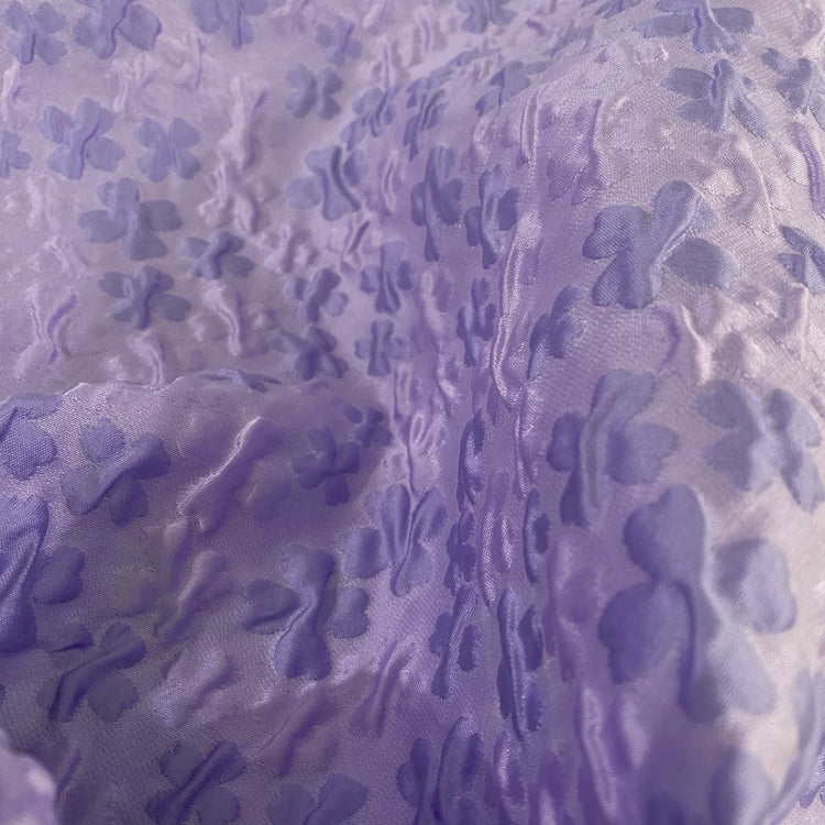 Four Leaf Clover Poly/Nylon Jacquard- Purple